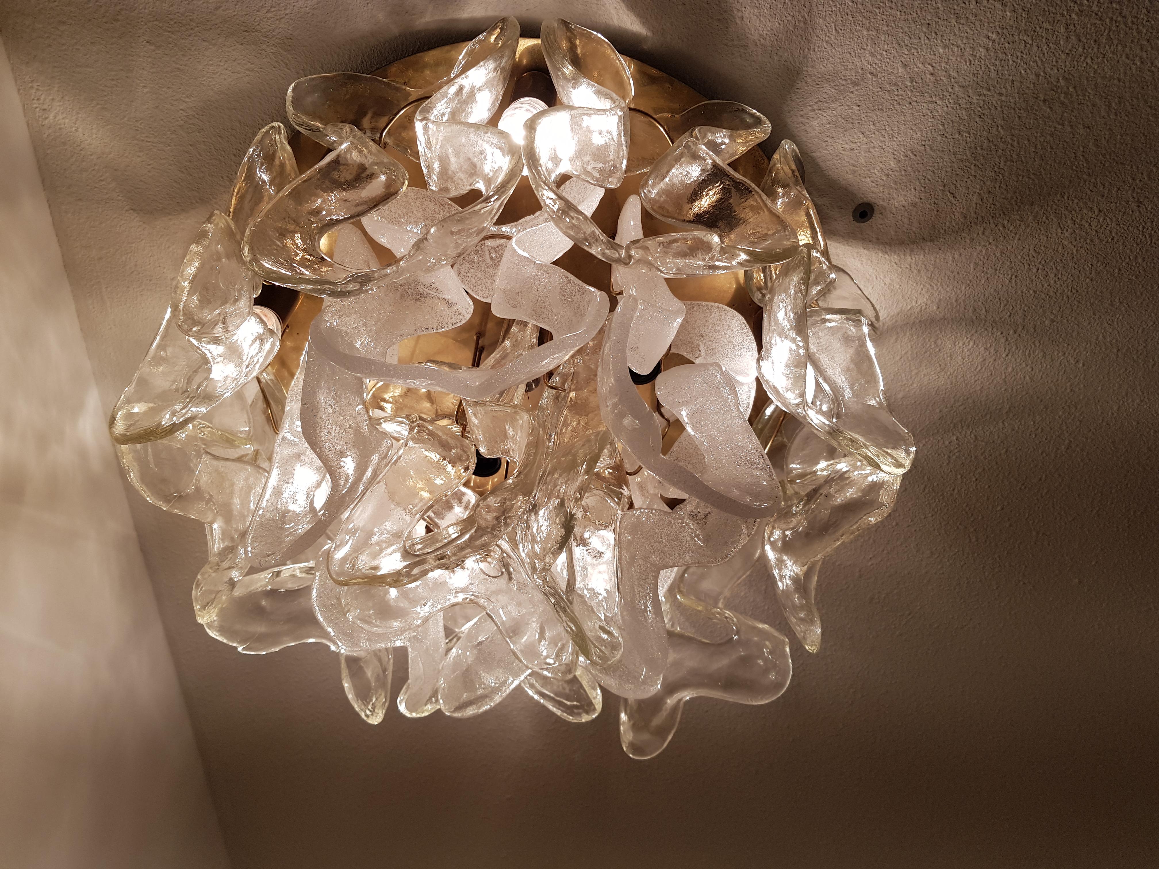 20th Century Two Large Celling Chandeliers Austria, 1960-1970, Hollywood Regency For Sale