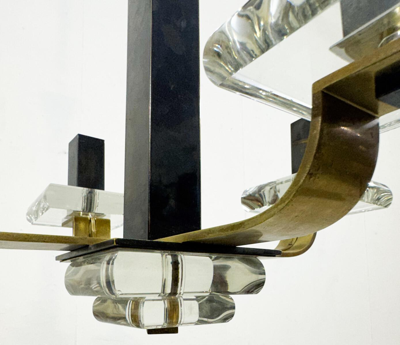 Francese Lampada da soffitto Morand Paris 1940 in vendita