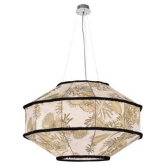 Celling Lantern Metal Structure Lampshade in Fabric indoor or outdoor