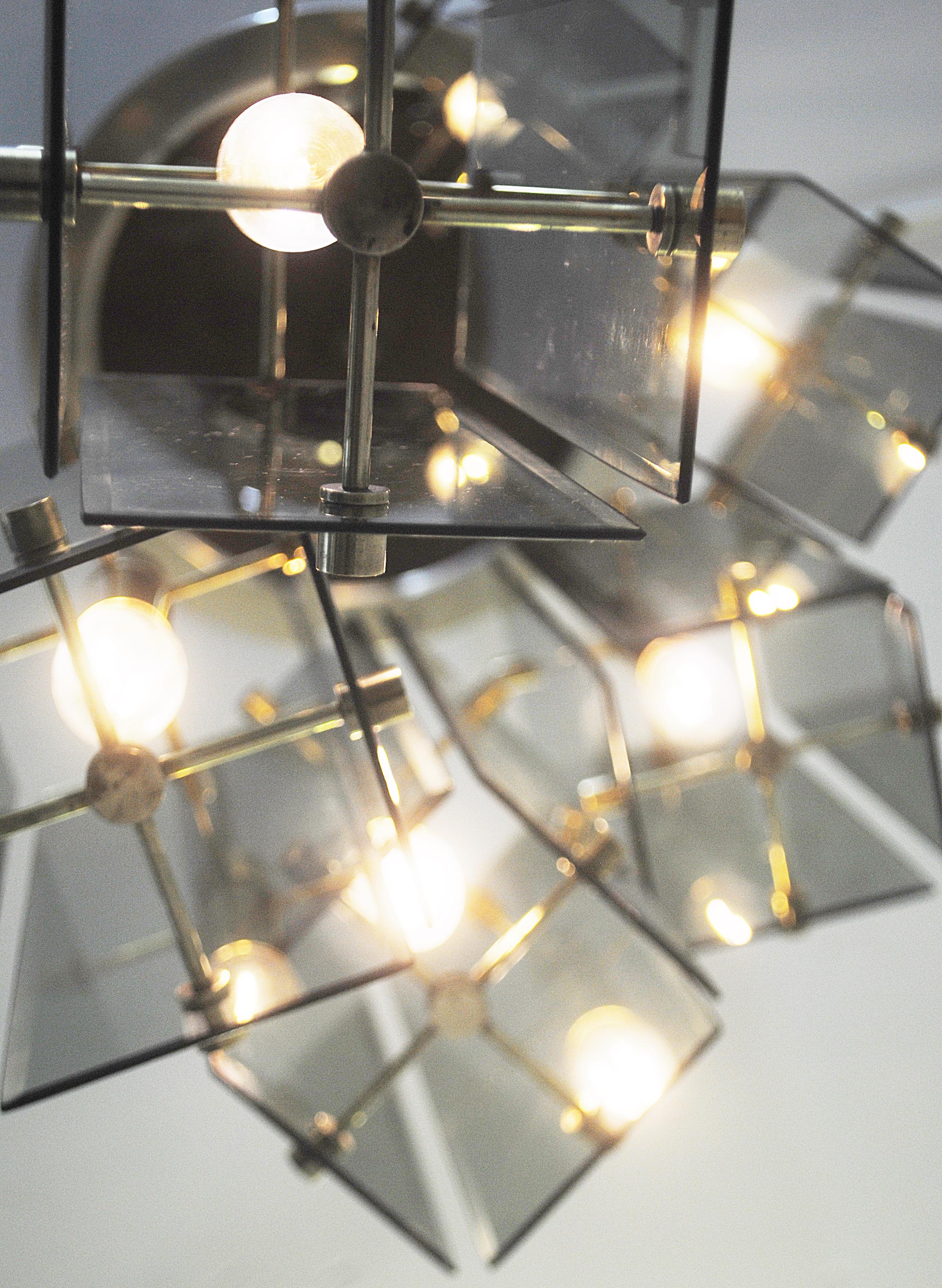 Mid-Century Modern Celling Light in Glass of Murano, Italy 1970s