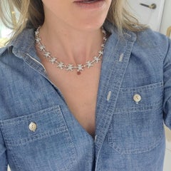 Cellini 18Kt WG, 6,75Ct. Mit 1,32 Karat Diamanten Rubin Teddybär Halskette