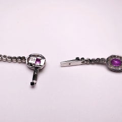 Cellini Halskette aus 18 Karat Gold, 10,28 Karat rosa Saphir und 4,29 Karat Diamant