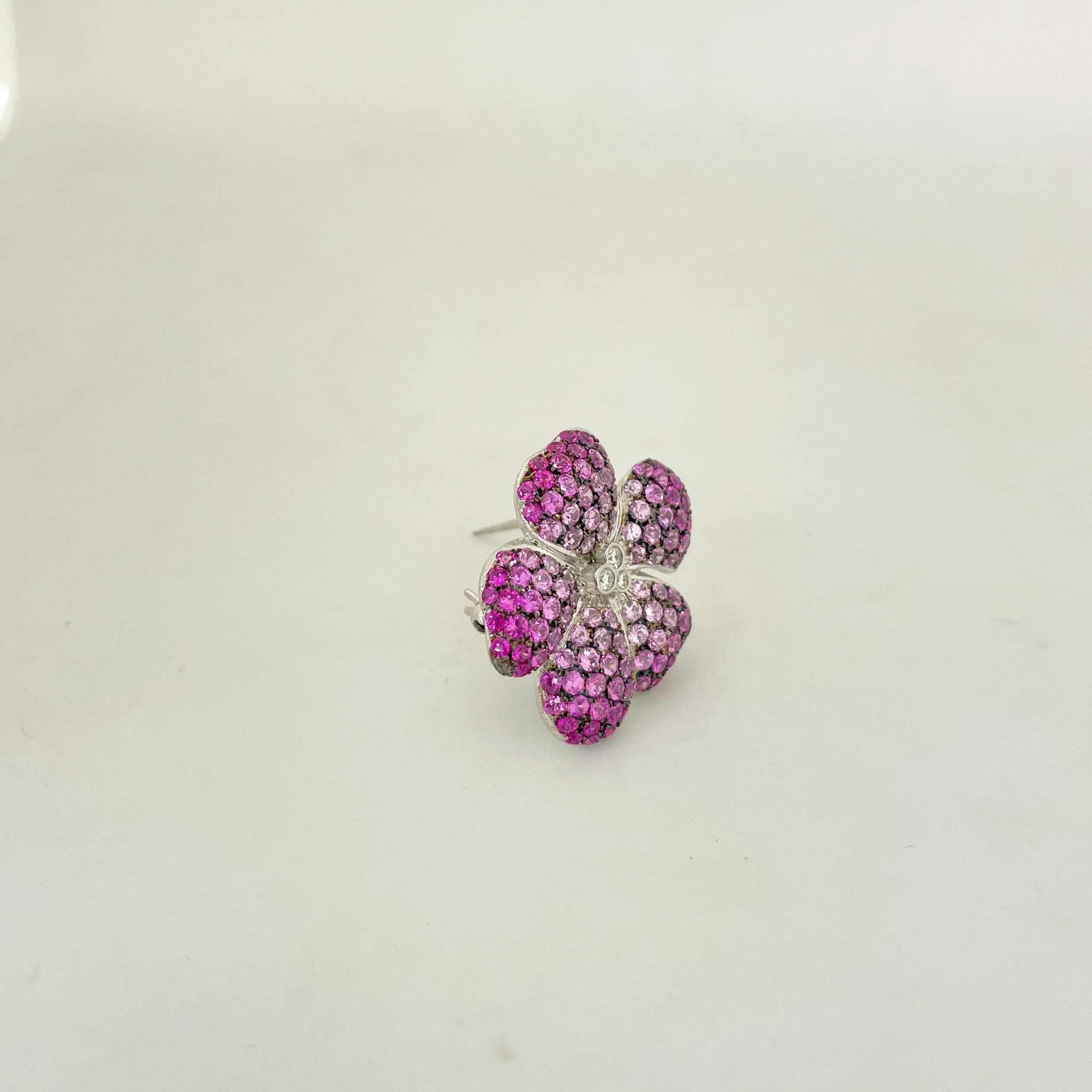 pink sapphire brooch