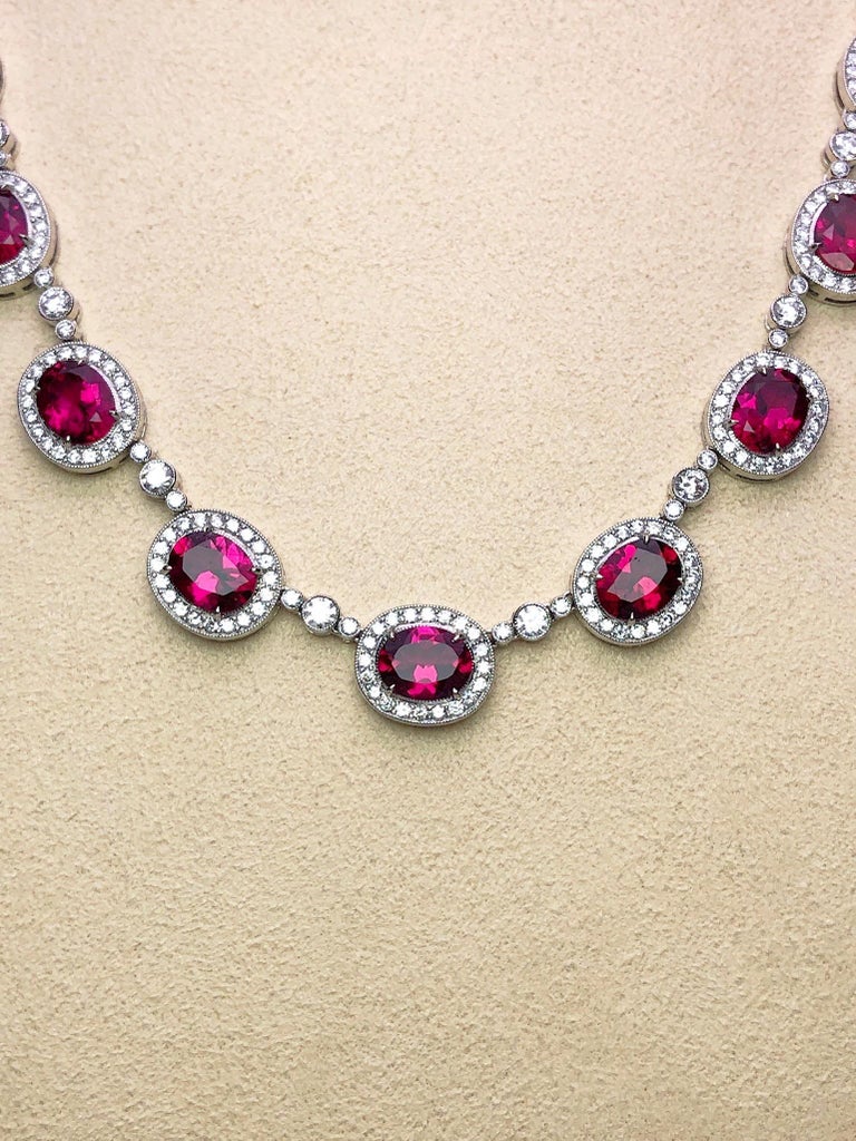 Cellini 18 Karat Gold Necklace with 37.77 Carat Rubelite and 10.43 ...