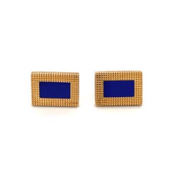 Cellini 18kt Yellow Gold & Lapis Lazuli Rectangle Cufflinks