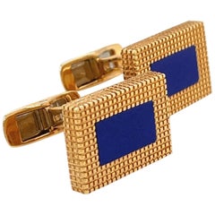 Cellini 18kt Yellow Gold & Lapis Lazuli Rectangle Cufflinks
