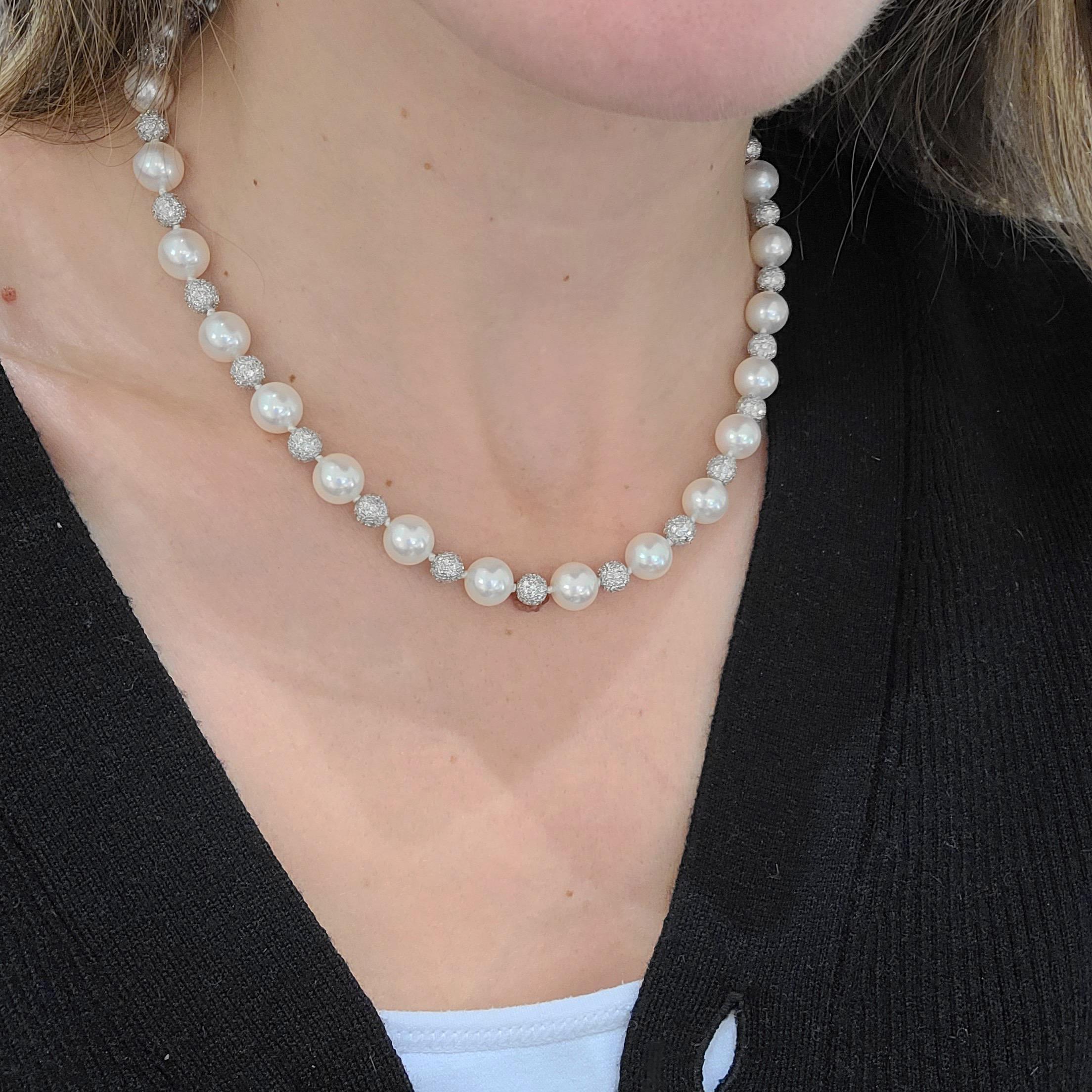 pearls and diamond necklace