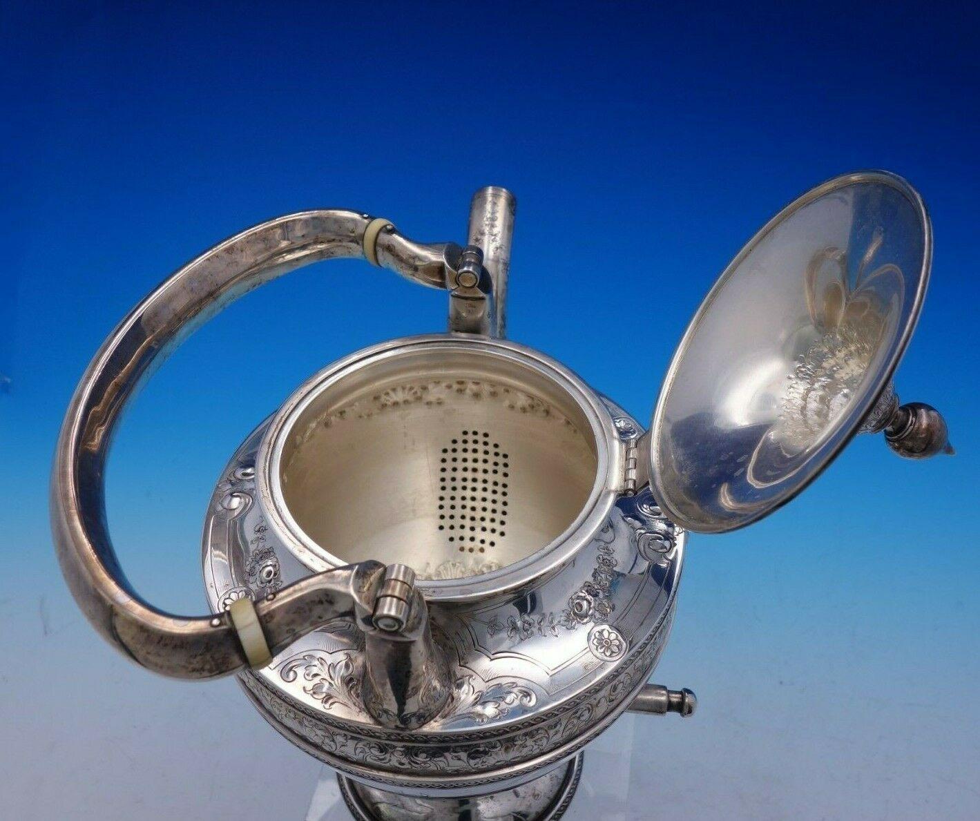 20th Century Cellini by Barbour Silver Co Sterling Silver Kettle on Stand #2100