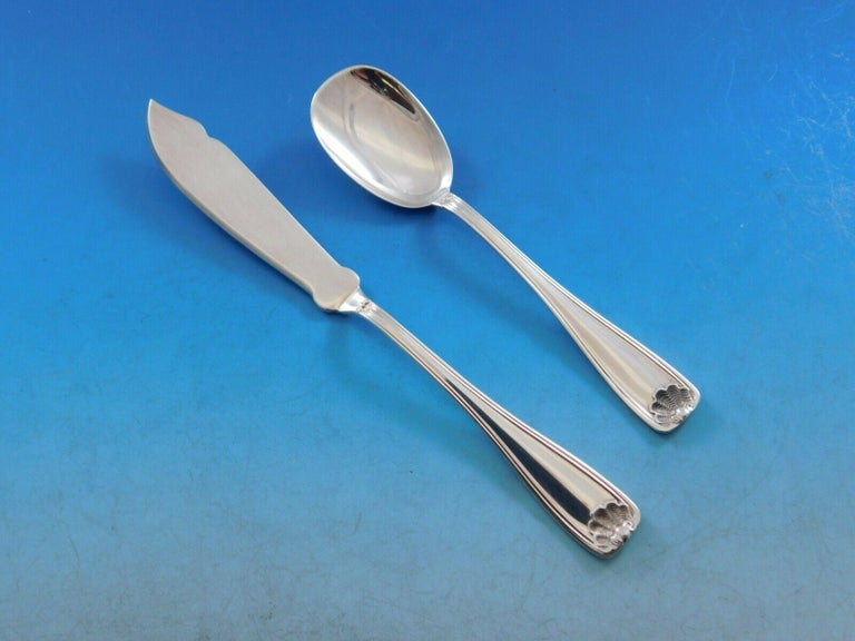 Cellini by Fortunoff Italy Sterling Silver Flatware Set Service Dinner