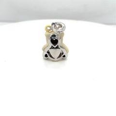 Cellini Exclusive 18KT WG Enamel Girl Teddy Bear Charm