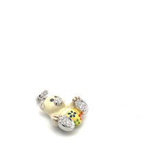 Cellini Exclusive Oro bianco 18KT Diamante 0.16CT e orsetto smaltato