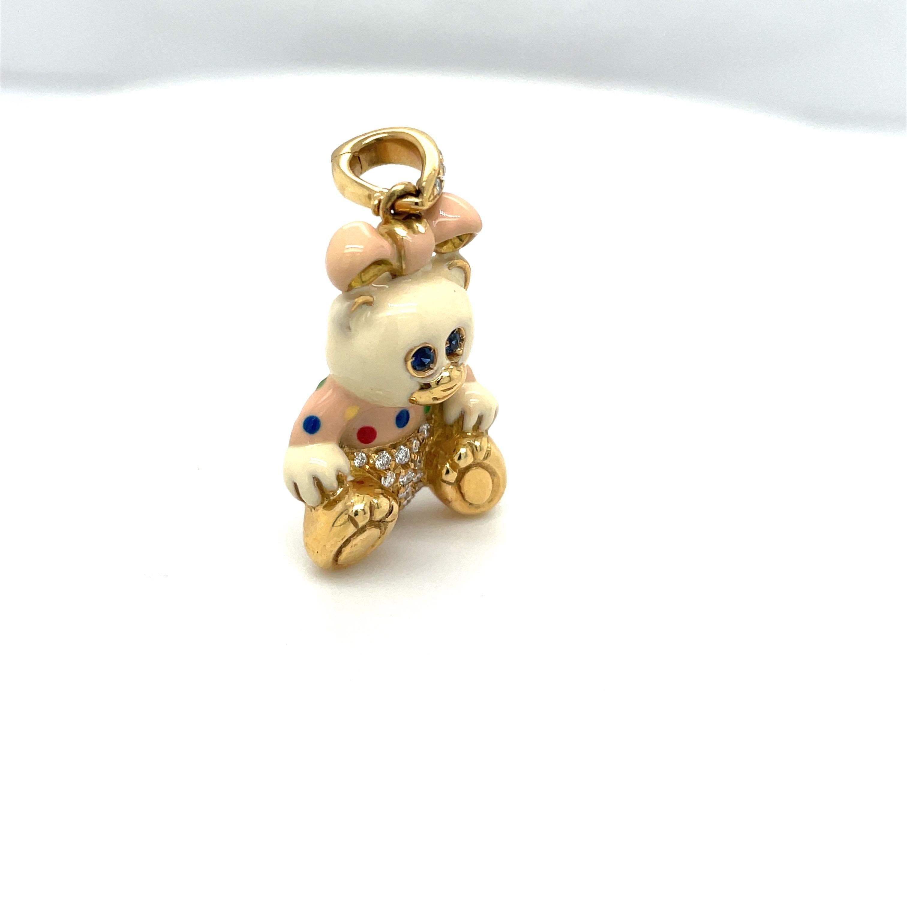 swarovski teddy bear keychain