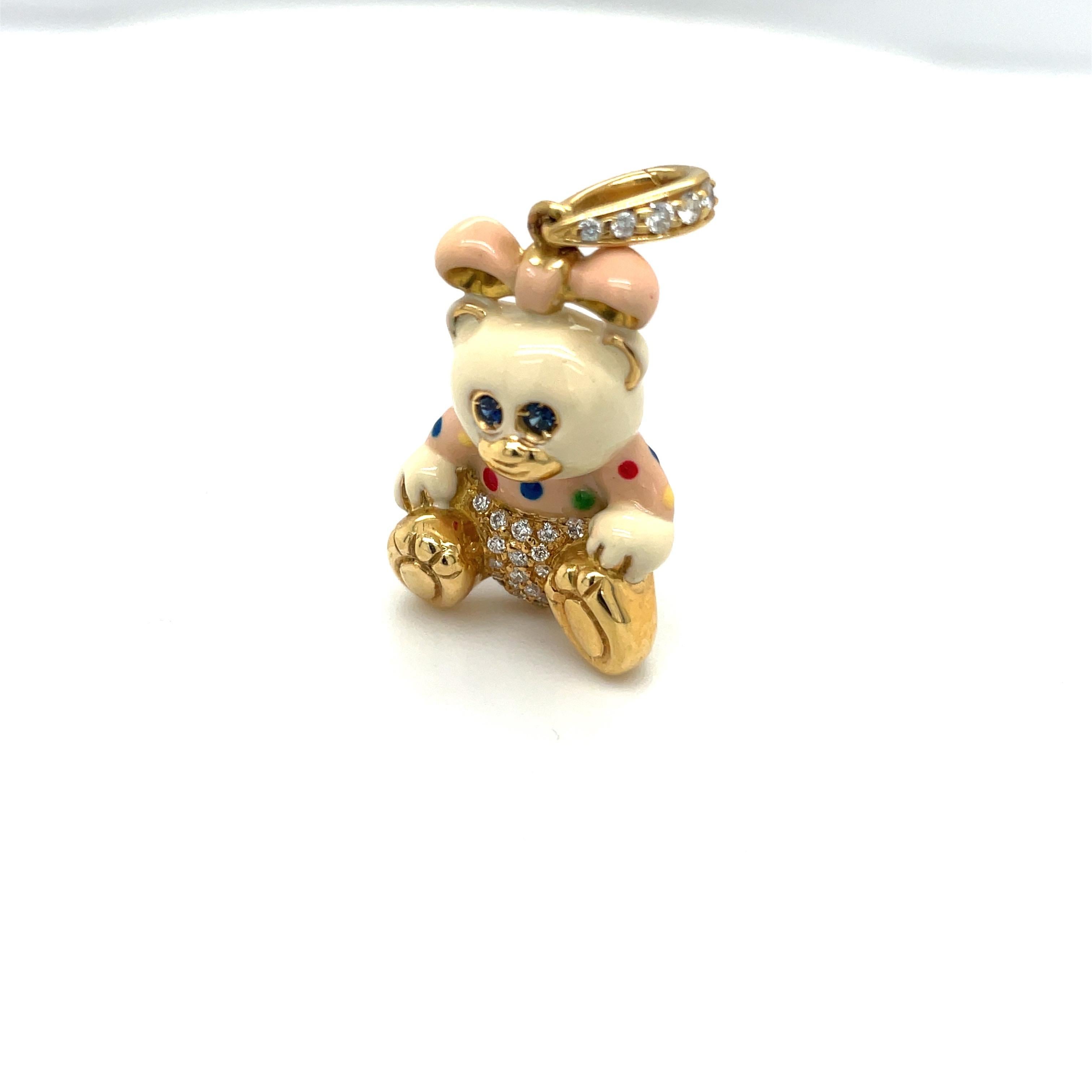 diamond bear keychain