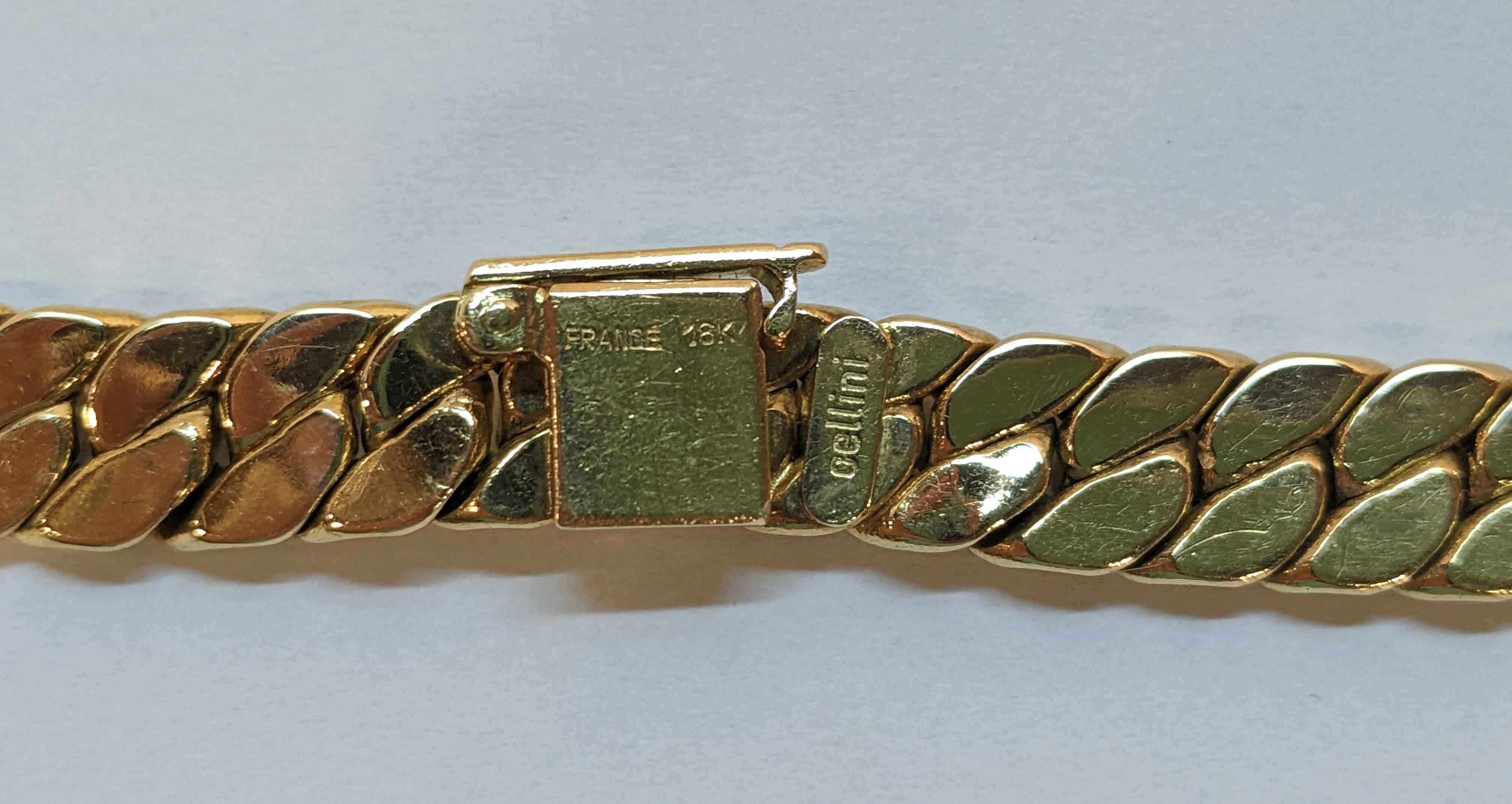 Cellini France 90´s Oro giallo 18k, diamanti, smeraldo e  collana panthere in vendita 6