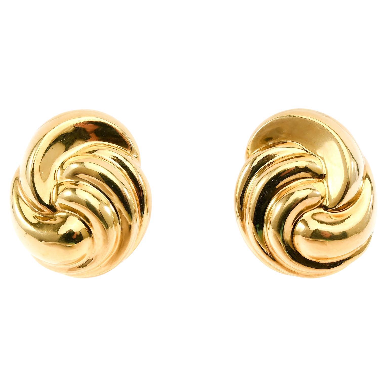 Cellini Gold Swirl Earrings