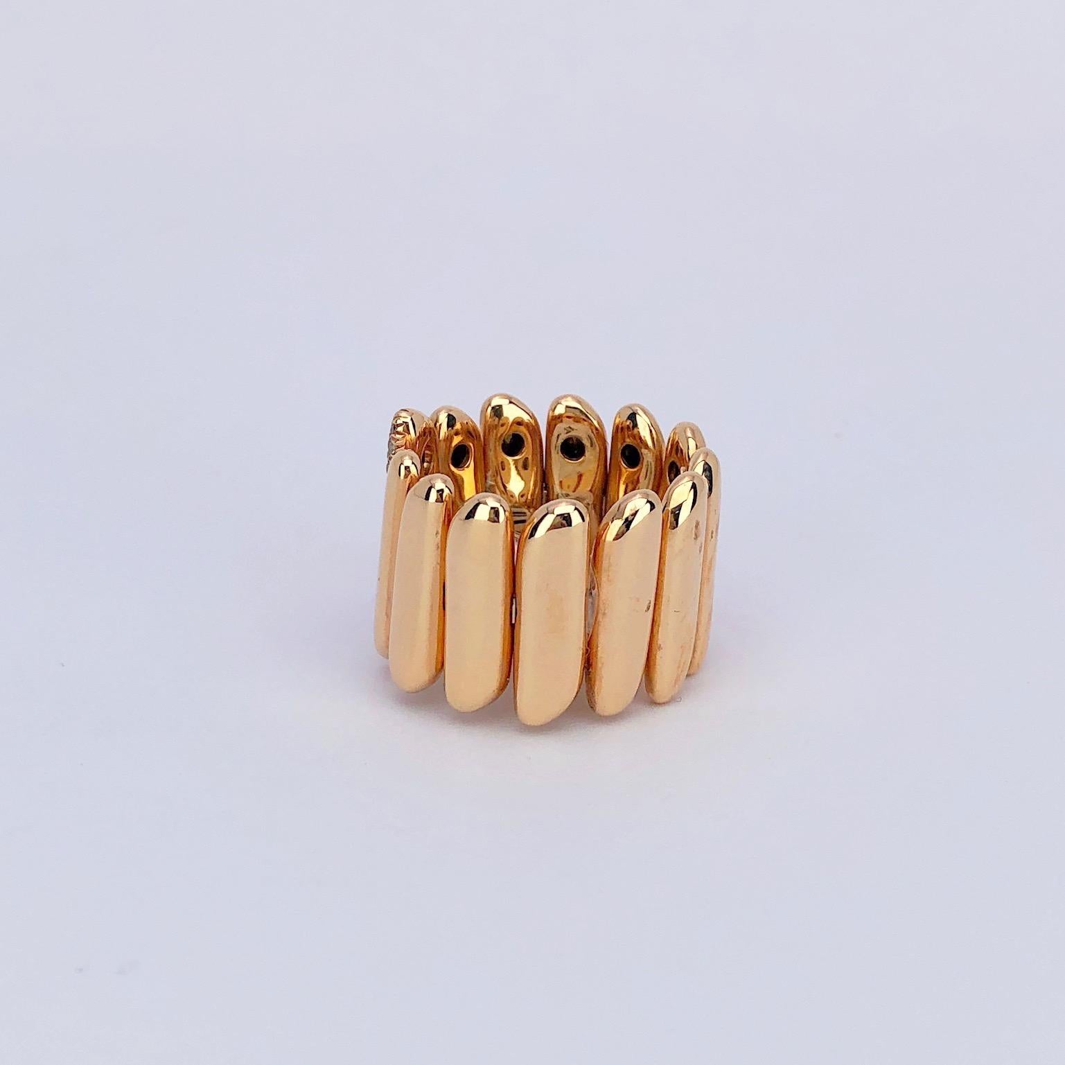Anillo de oro rosa de 18 quilates de Cellini Jewelers con centro de diamante amarillo de 0,40 quilates Corte redondo en venta