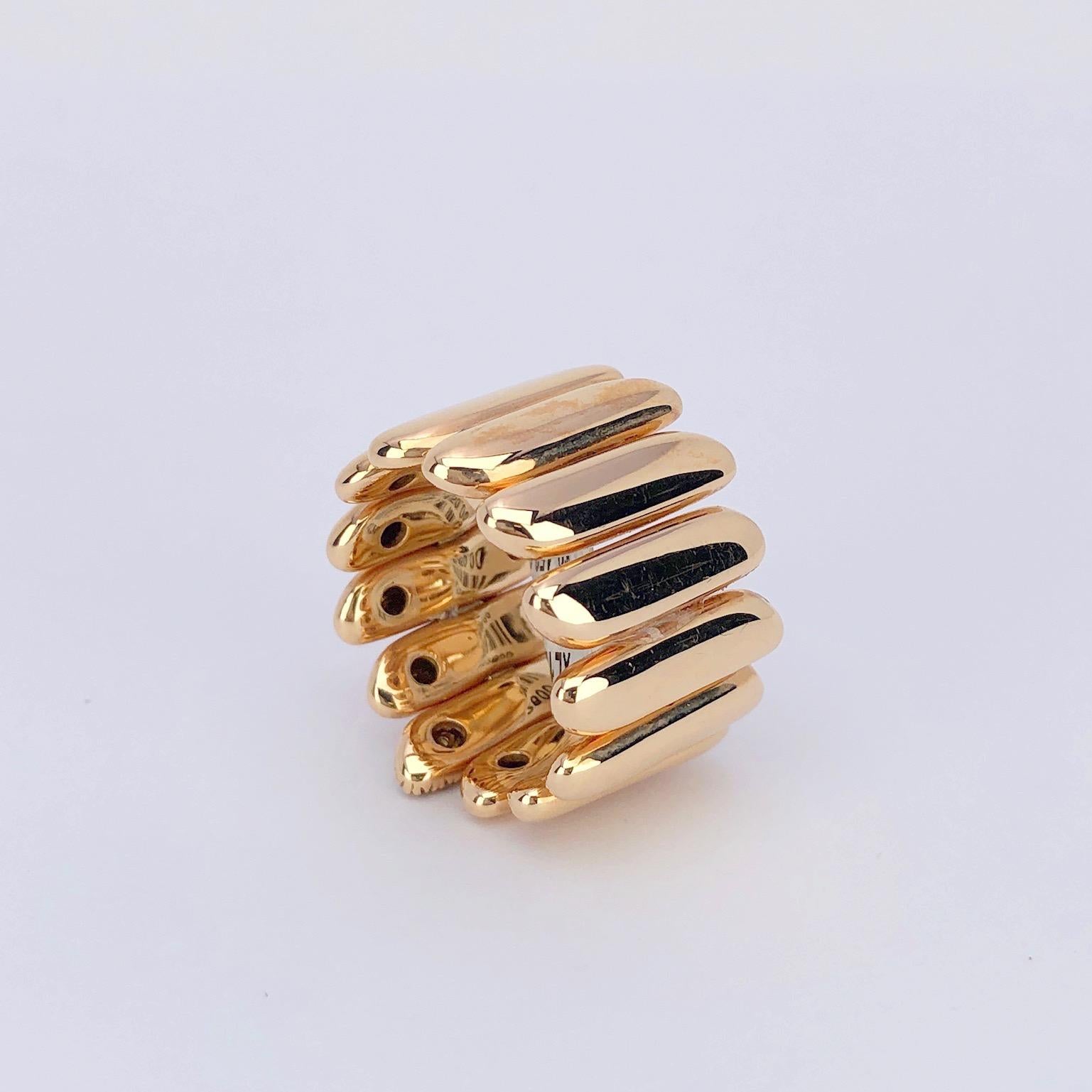 Anillo de oro rosa de 18 quilates de Cellini Jewelers con centro de diamante amarillo de 0,40 quilates en Nuevo estado para la venta en New York, NY