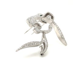 18kt White Gold Diamond 2.60ct Panther Brooch