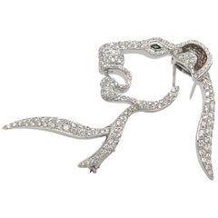 18kt White Gold Diamond 2.60ct Panther Brooch