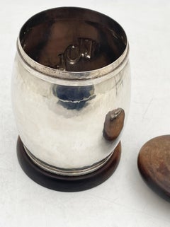 Cellini Sterling Silver Hammered Cigar Humidor in Arts & Crafts/ Art Deco Style