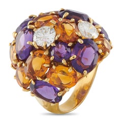 Anillo Cellino de oro amarillo de 18 quilates con 1,70 ct de diamantes, amatista y citrino CE28-121525