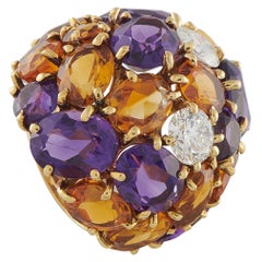 Cellino 18K Yellow Gold 1.70ct Diamond, Amethyst, and Citrine Ring CE28-121525