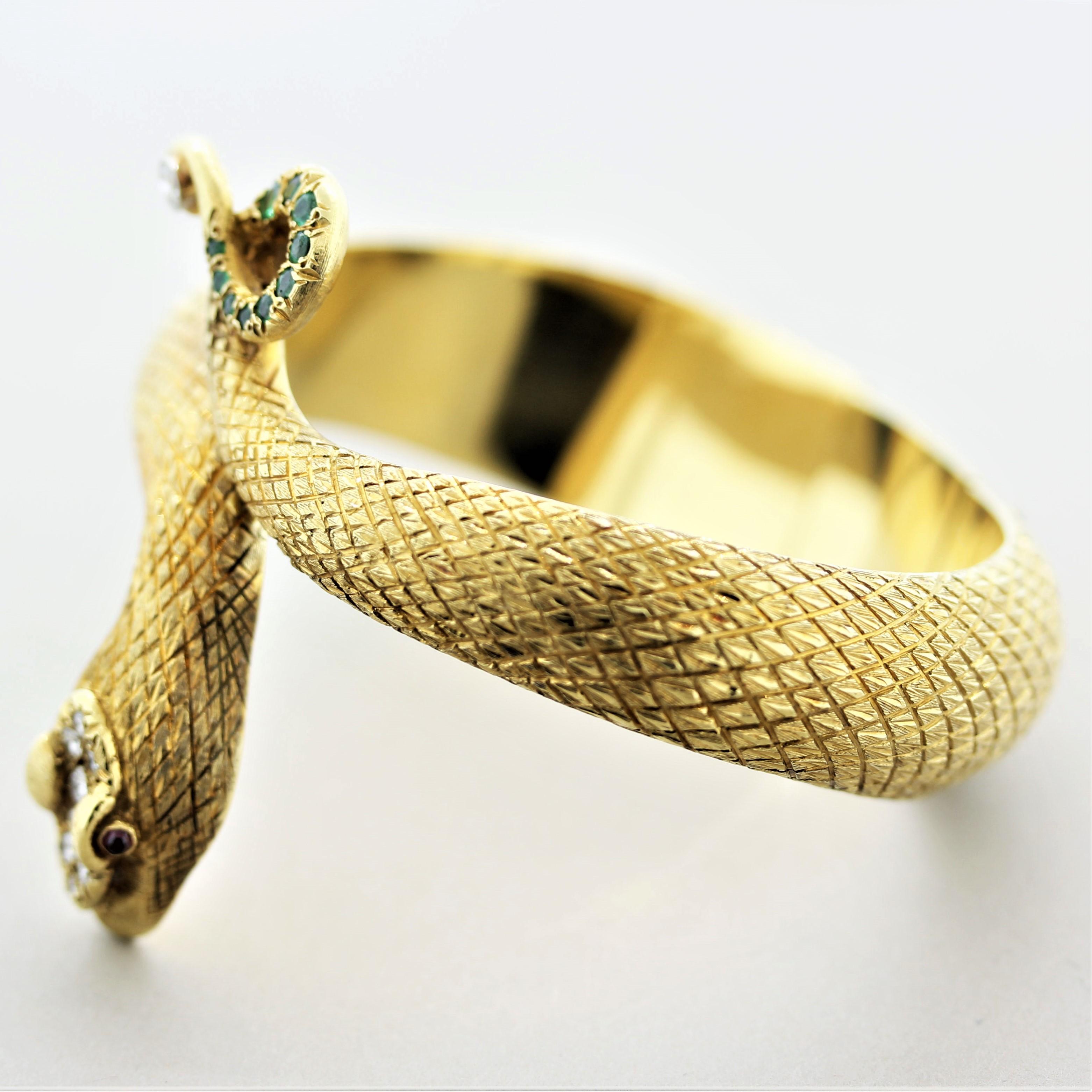 mens gold snake bracelet