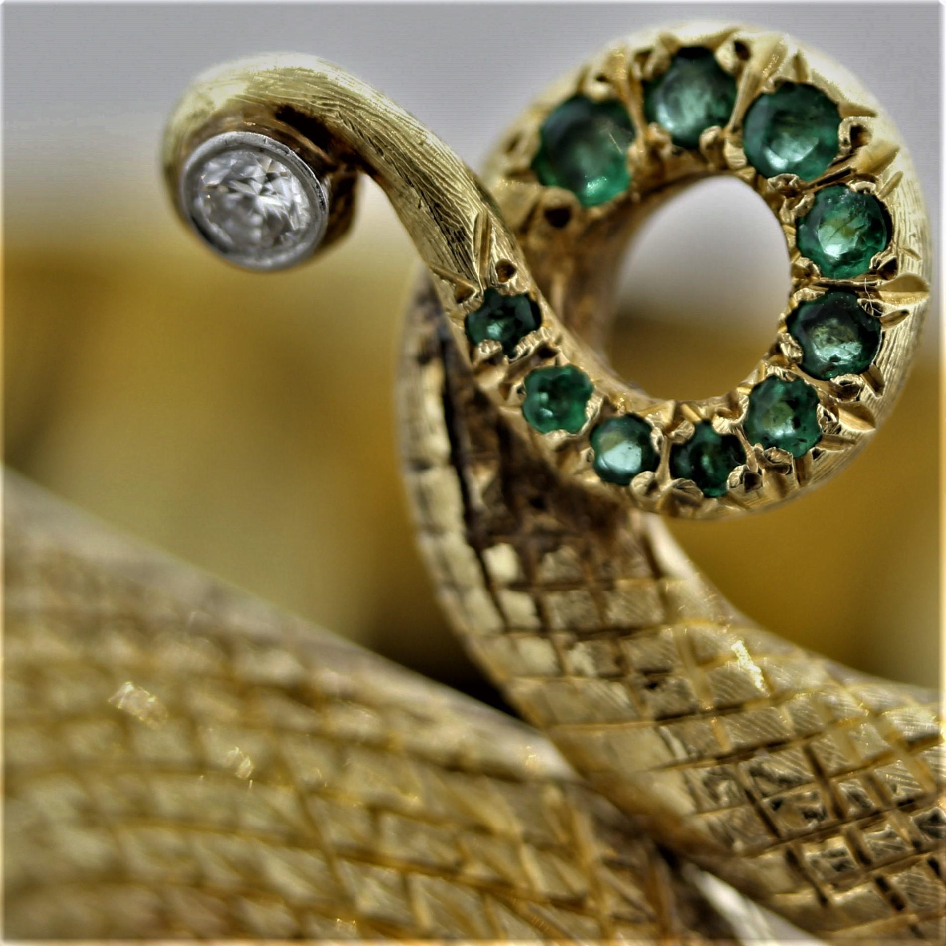 Cellino Cellino Diamant Edelstein Gold Schlangenarmreif Armband im Zustand „Neu“ im Angebot in Beverly Hills, CA