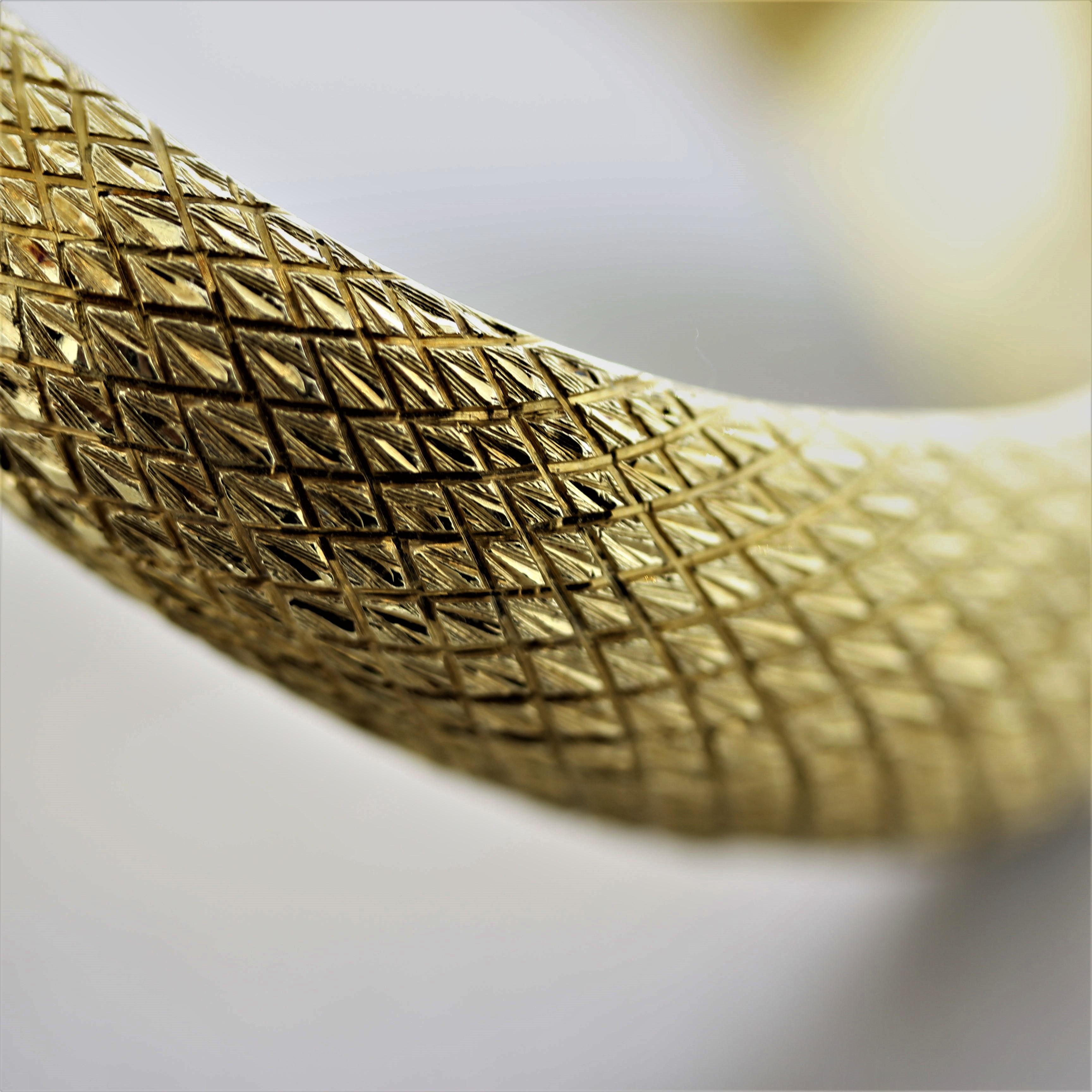Cellino Diamond Gemstone Gold Snake Bangle Bracelet In New Condition For Sale In Beverly Hills, CA