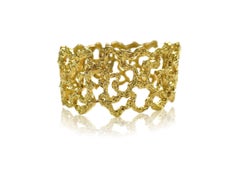 Bracelet large moderniste en or Cellino:: circa 1970