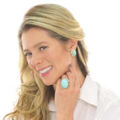 Cellino Persian Turquoise-Set Gold Earrings