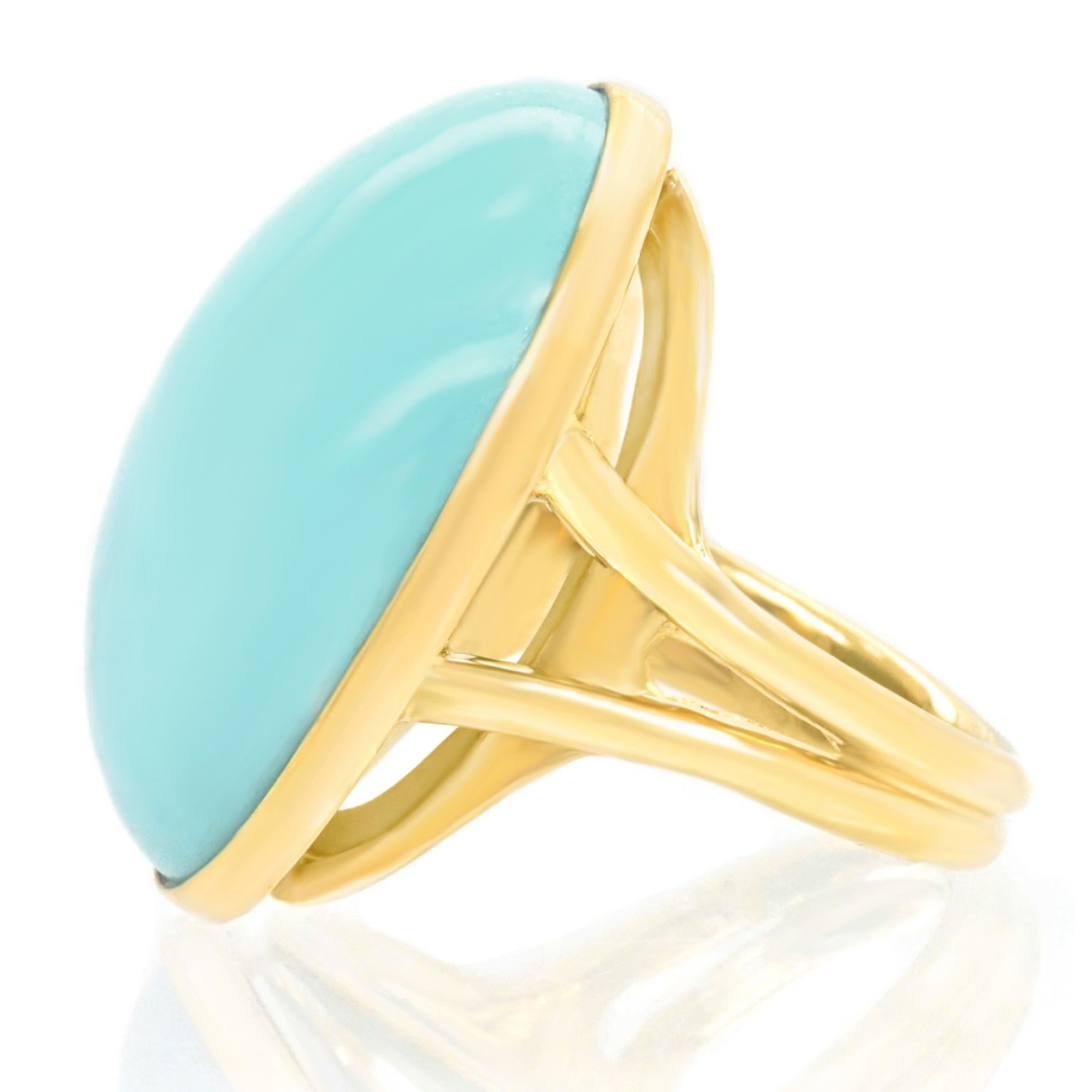 Cellino Persian Turquoise-Set Gold Ring 1