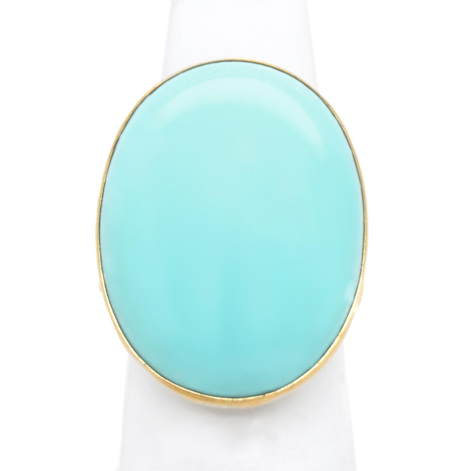 Cellino Persian Turquoise-Set Gold Ring 2