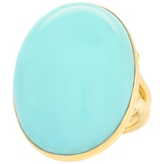 Cellino Persian Turquoise-Set Gold Ring