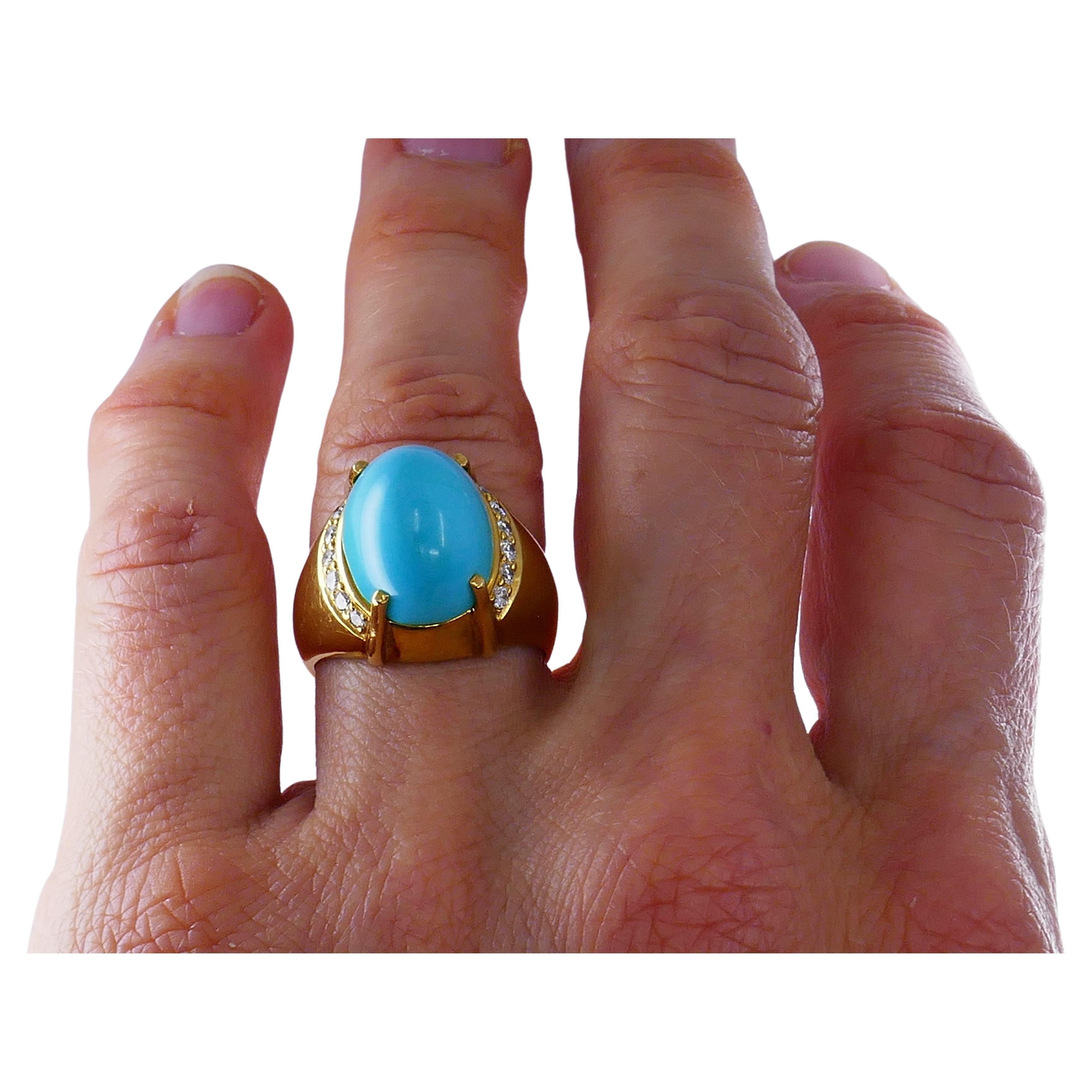 Cellino Turquoise Diamond Ring 1