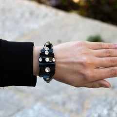 Celluloid Crystals Bakelite Bracelet