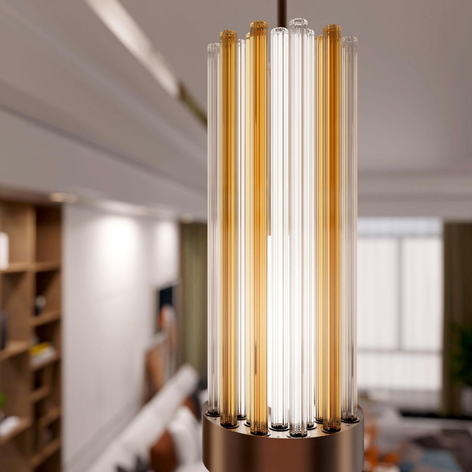Italian CELSI Lampada a Sospensione in Vetro di Murano Fatto a Mano in Stile Moderno For Sale