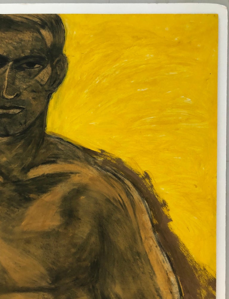 Yellow Nudes. One of a kind  painting - Contemporary Painting by Celso José Castro Daza
