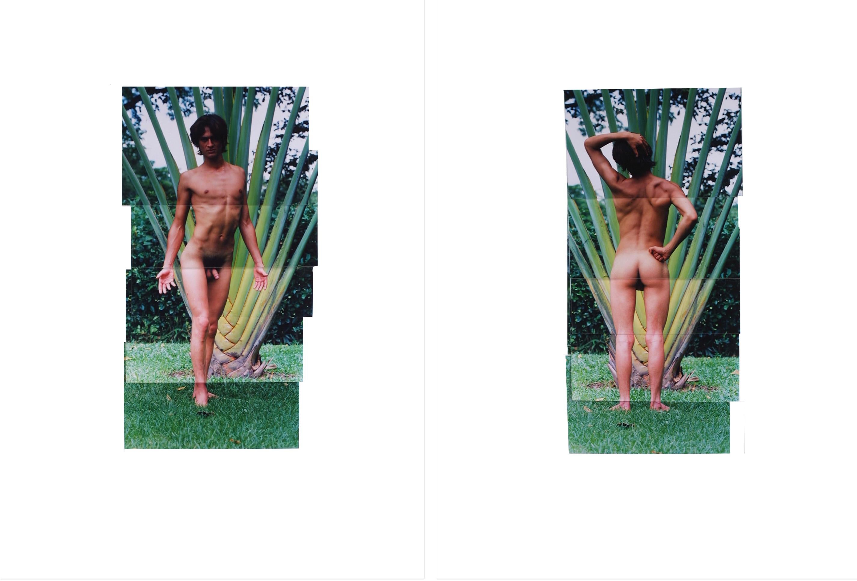 Celso José Castro Daza Nude Photograph – Andrés Diptychon. Aus der Serie Identidad, Fotocollage Mischtechnik