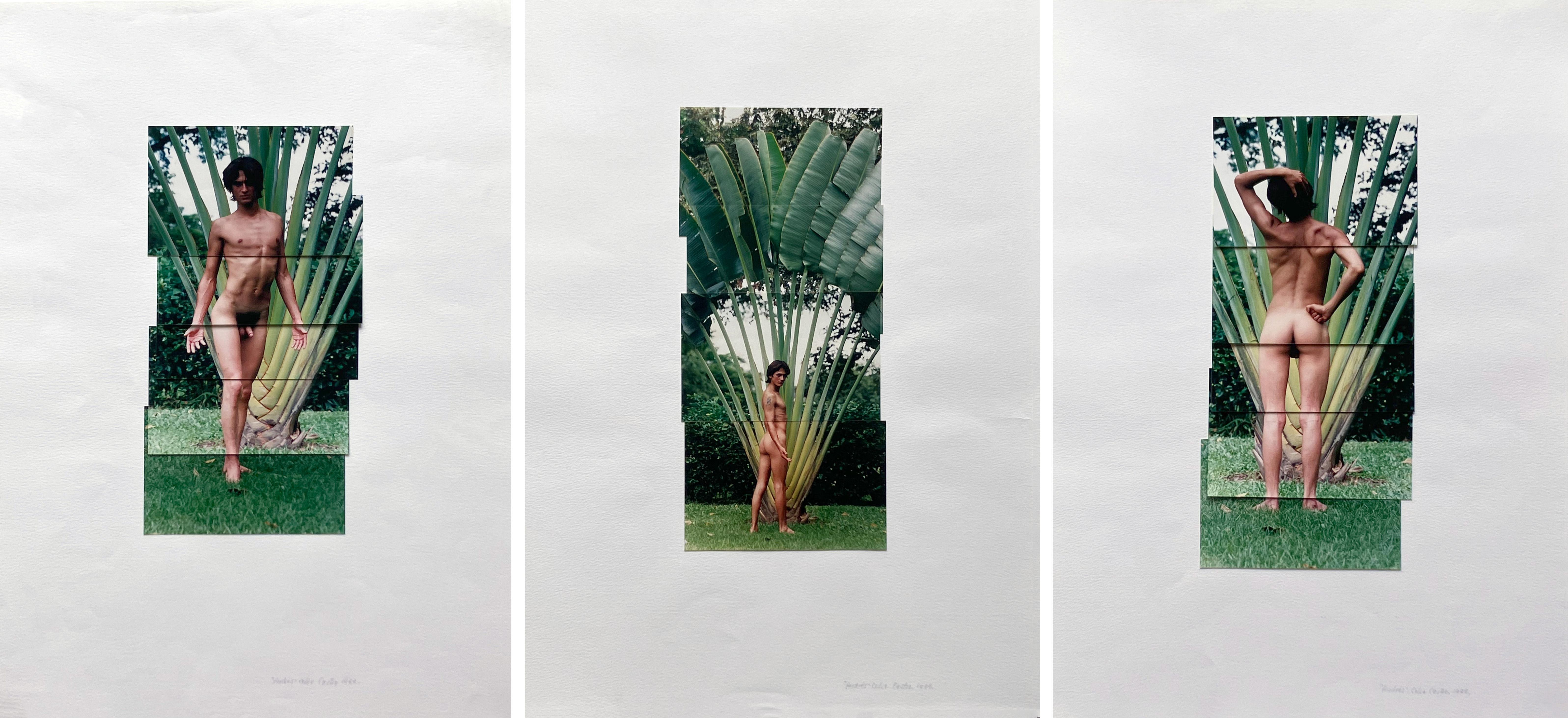 Celso José Castro Daza Nude Photograph – Andrés Triptych. From the Series Guerreros. Photomontage