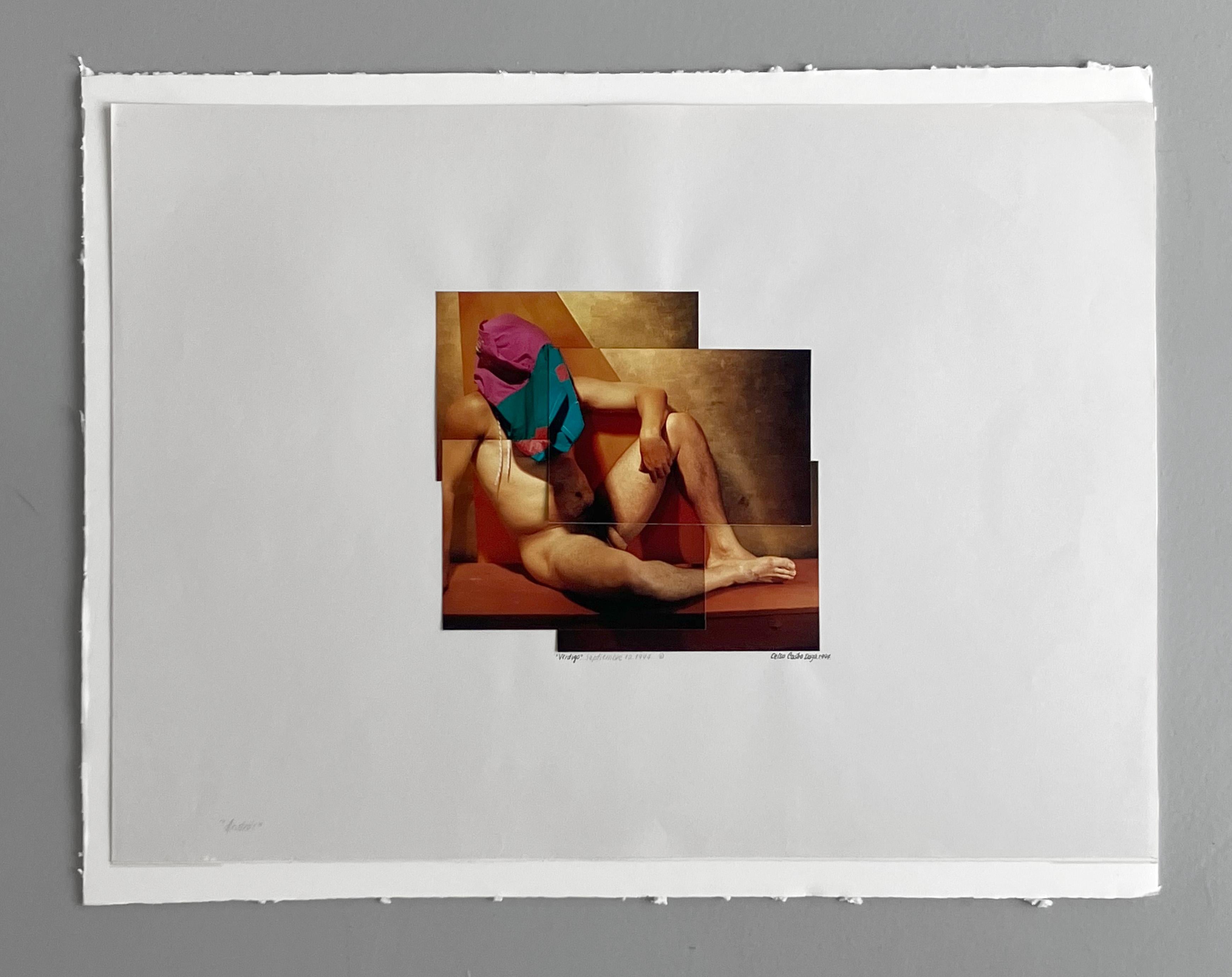 Andrés, Verdugo: 12 settembre. Dalla serie Guerreros. Collage di foto - Photograph di Celso José Castro Daza