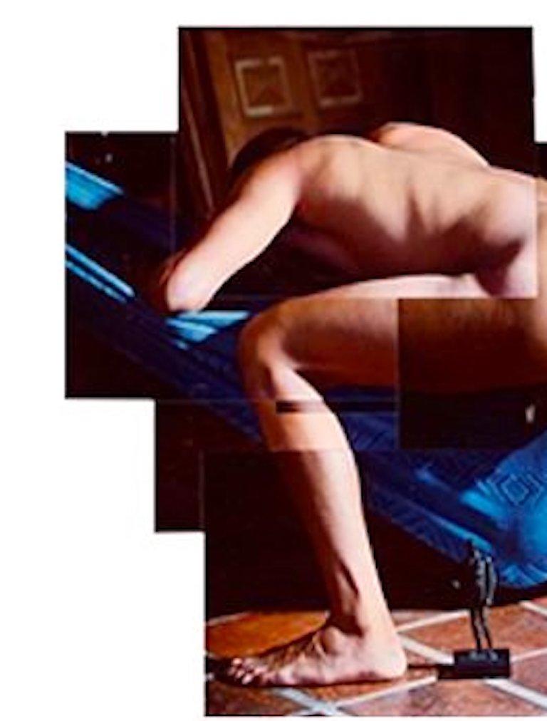 Konfrontation der Ideale, Aus der Serie The Machos with Art, Fotocollage  (Grau), Nude Photograph, von Celso José Castro Daza