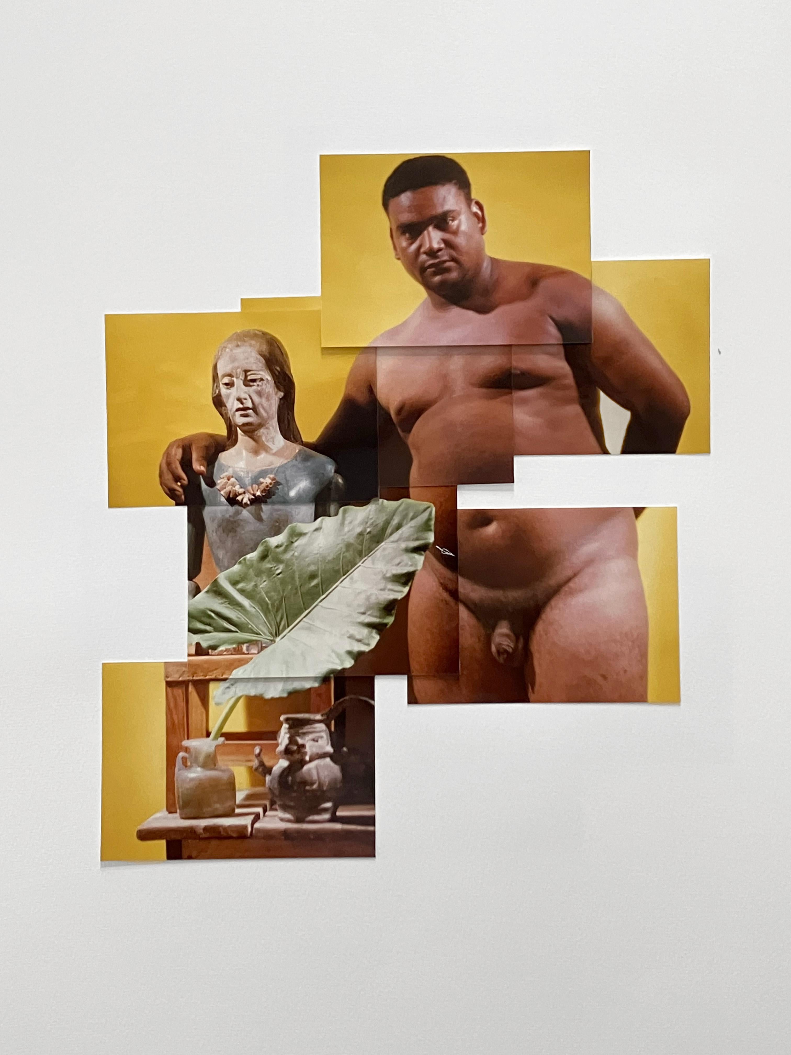 Díptico Jhonny. De la serie Buscando una madre. Fotomontaje - Color Photograph Beige de Celso José Castro Daza