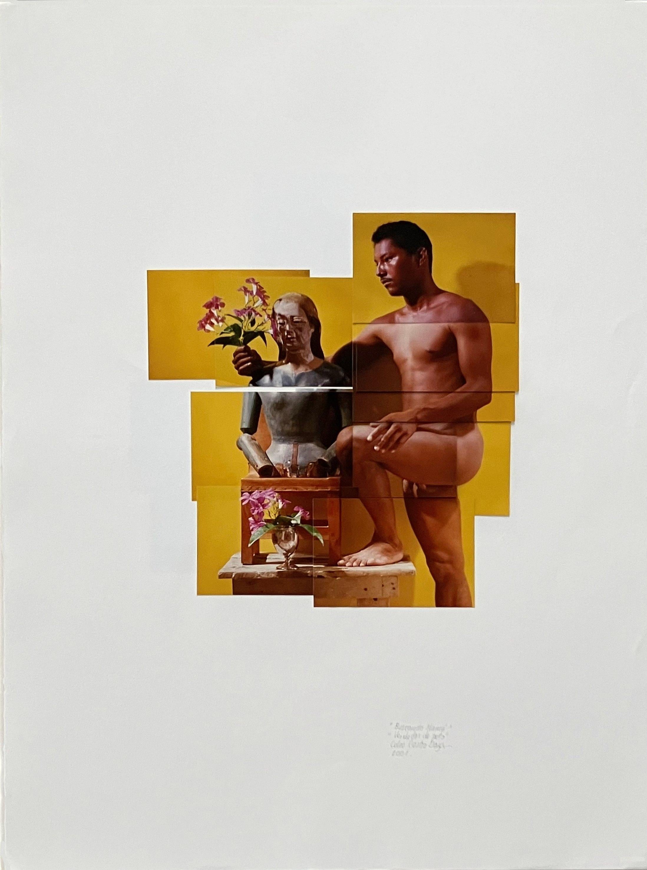 Díptico Sin título y Vendedor de Peto. De Buscando a una Madre. Fotomontaje - Photograph Contemporáneo de Celso José Castro Daza