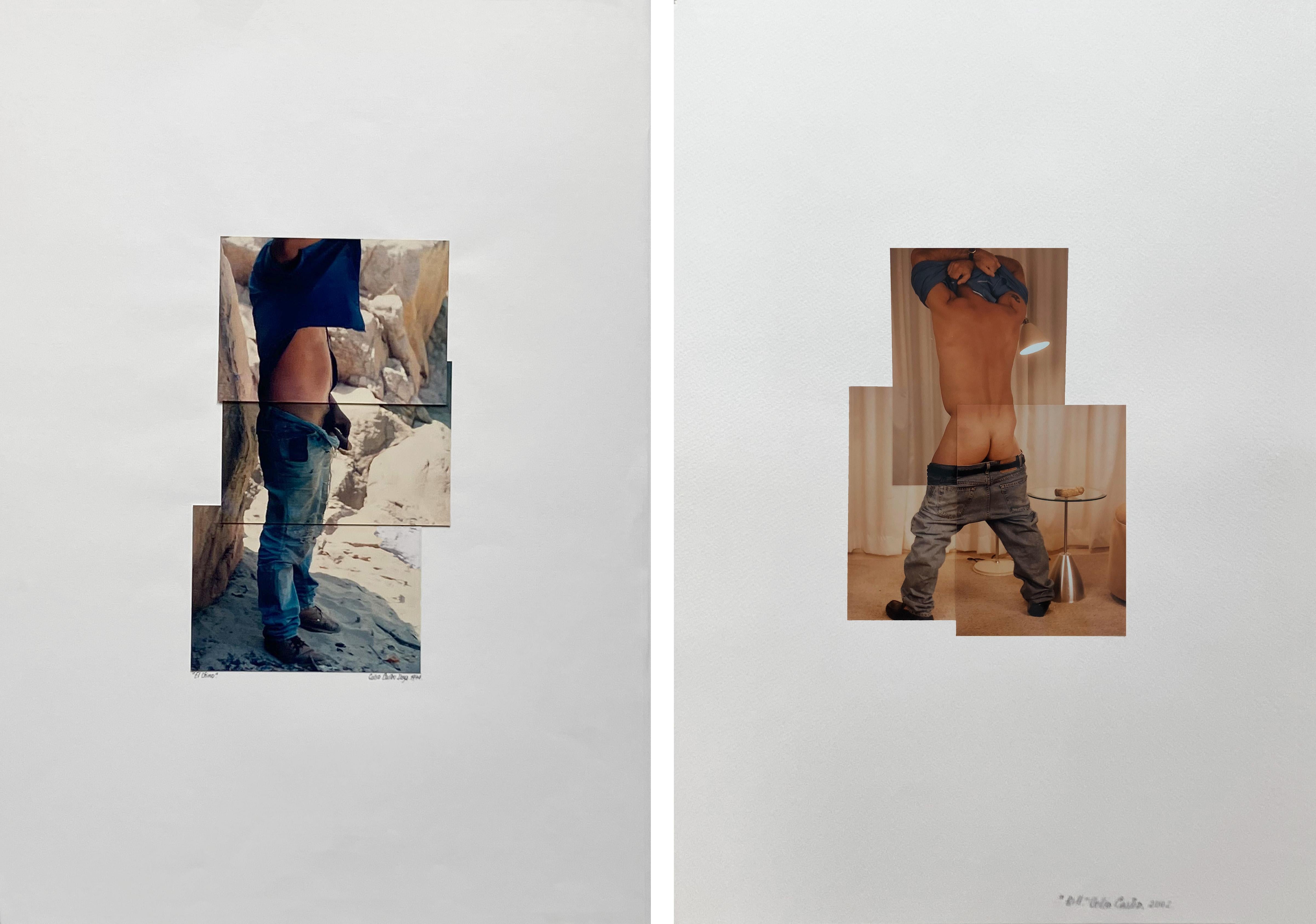 El chino and Bill Diptych. From the Series Guerreros. Photomontage