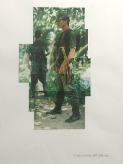 "El Mono", from Guerreros series, Photo Collage, 2002 - Framed