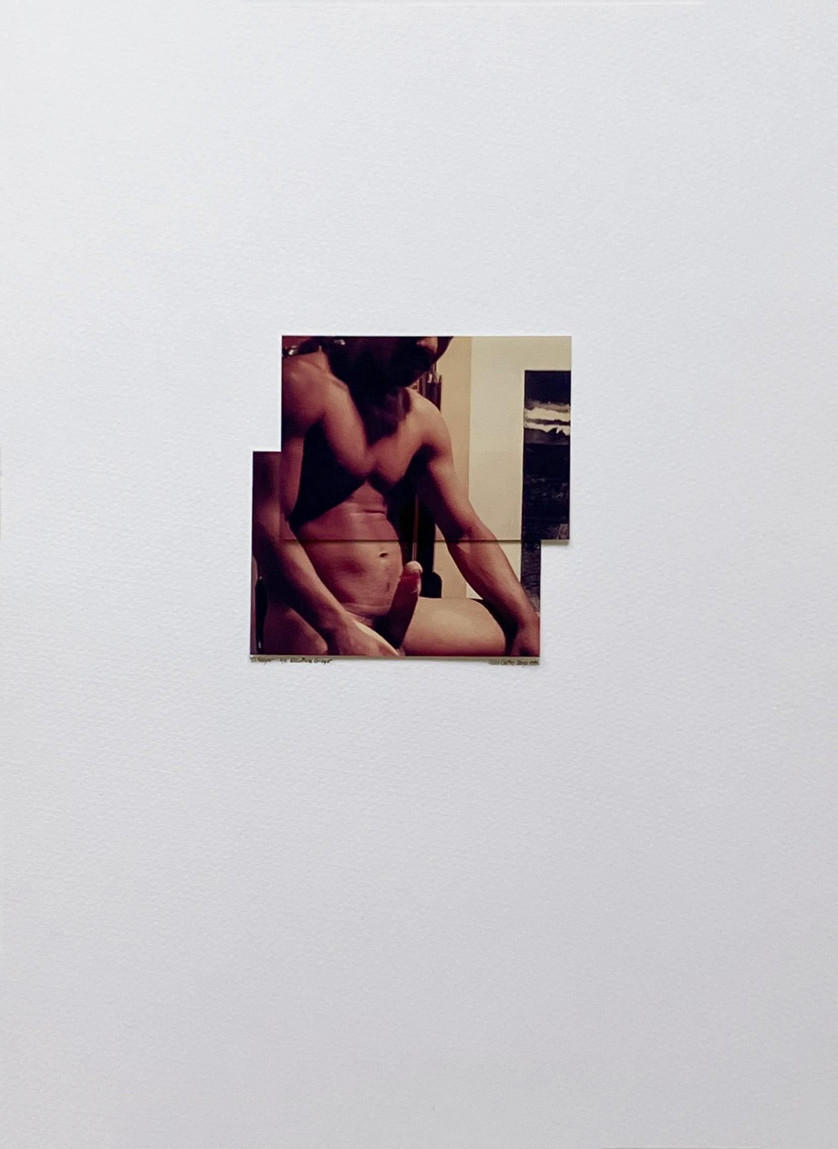 Celso José Castro Daza Color Photograph - El Negro 1/1 Escultura Griega. From the Series Guerreros. Photo Collage