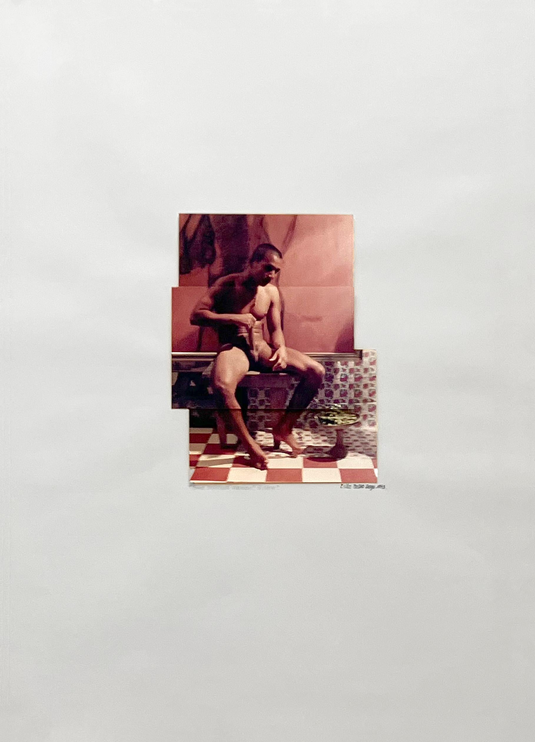 Nude Photograph Celso José Castro Daza - Como comiendo mamón. El Nene. Fom la série Guerreros Collage de photos