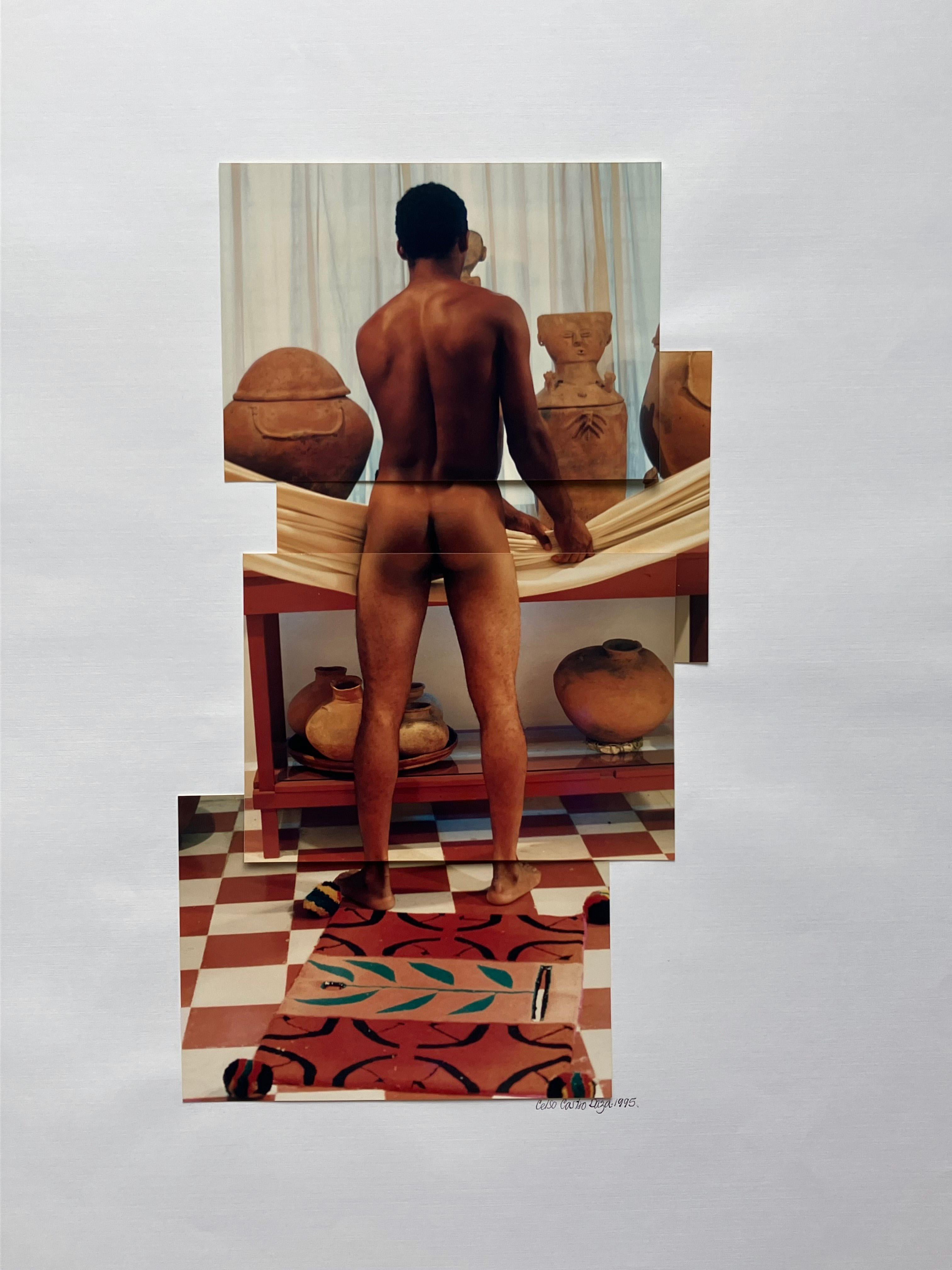 Fabian Diptychon. Aus der Serie „Serie“  Präkolumbianische Fantasie, Fotocollage im Angebot 2