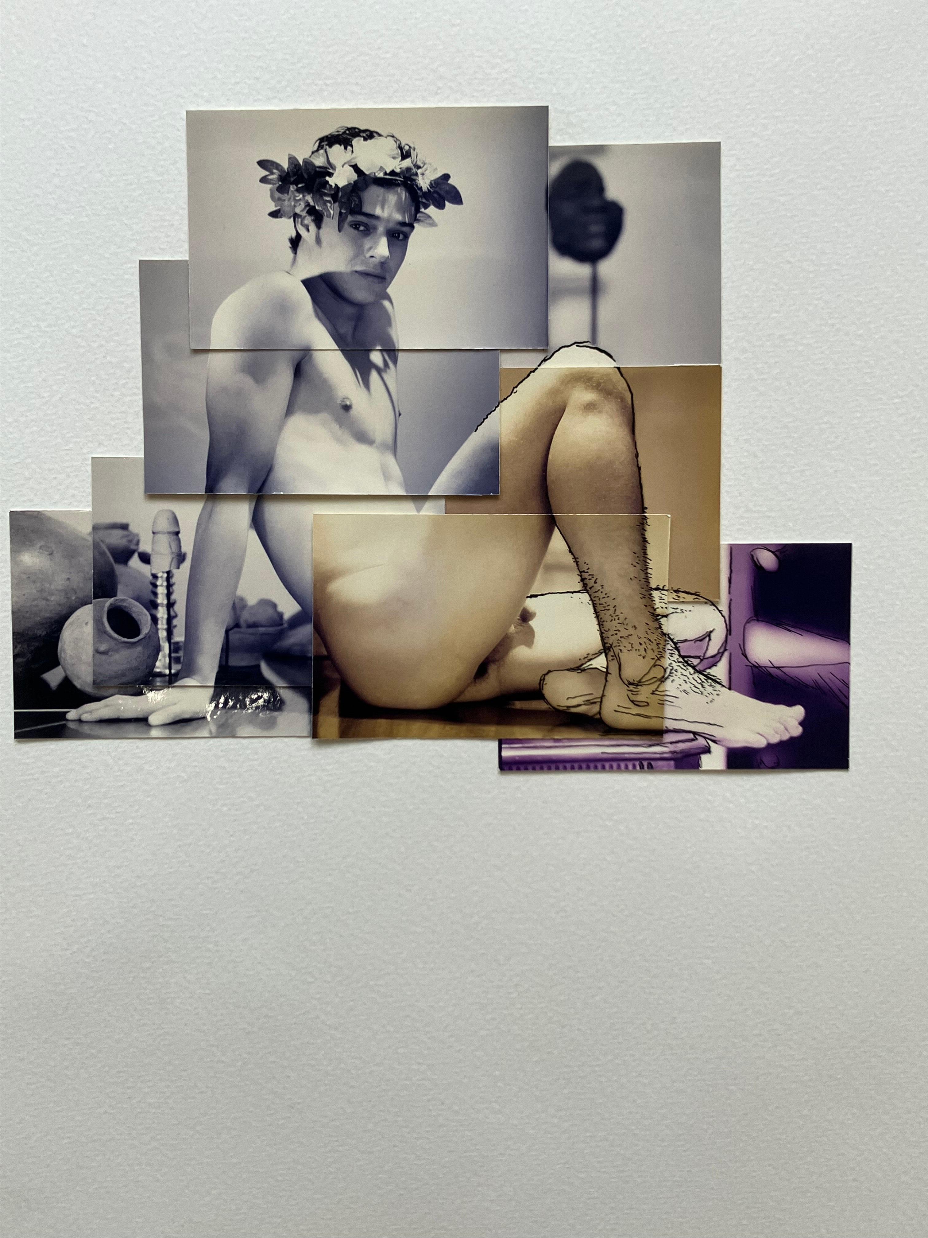 Faiber 10. Oktober. Aus der Serie Guerreros. Fotocollage – Photograph von Celso José Castro Daza